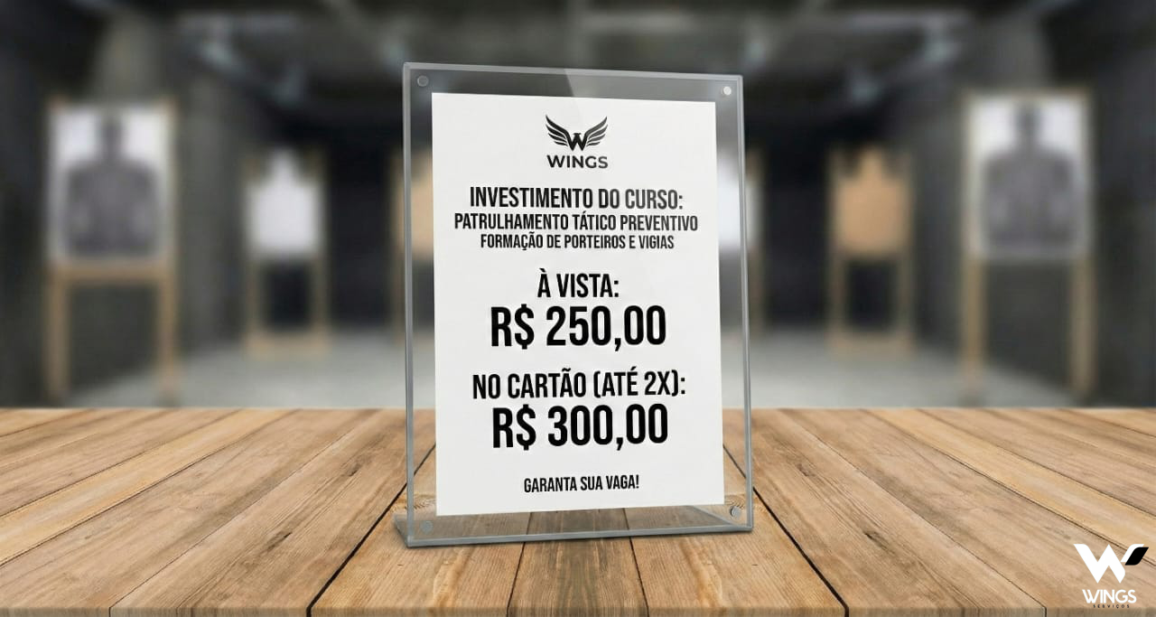 Valores do Curso Wings